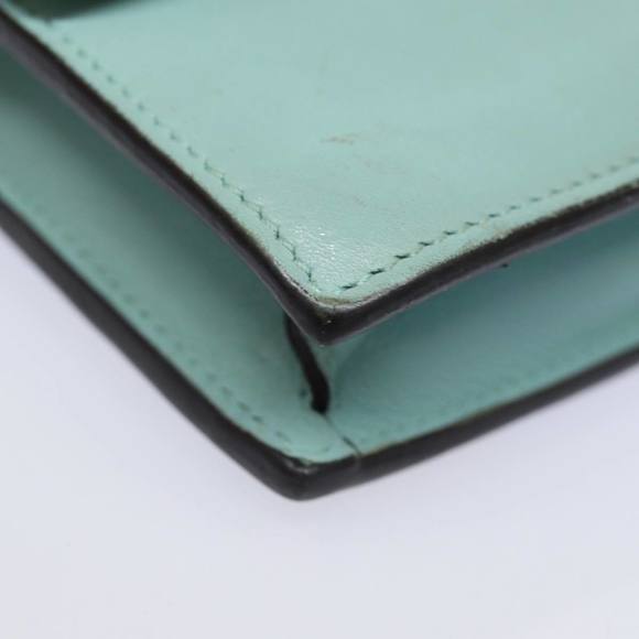 GUCCI Shoulder Wallet Leather Light Blue 369664 Auth mr248 - Picture 9 of 16